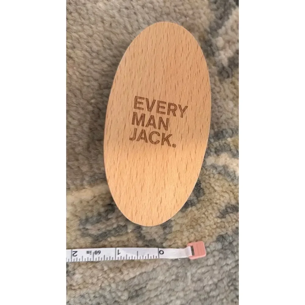 Every Man Jack Men's Beard Hair Brush with Cruelty-Free Vegan Bristles NEW